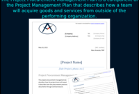 The Project Procurement Management Plan Is A Component Of With Regard To Professional Procurement Management Plan Template