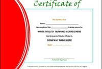 Training Certificate Template Doc Sample Sample Templates Throughout Fantastic Training Certificate Template Word Format