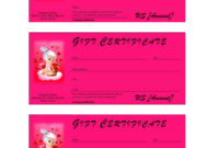 Valentine'S Day Gift Certificate Template Pertaining To Present Certificate Templates