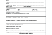 Veterinary Certificate Fill Online, Printable, Fillable Throughout Rabies Vaccine Certificate Template