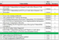 Vulnerability Sample Report | Security Assessment, Report With Patch Management Plan Template