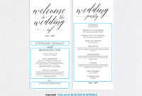 Wedding Program Template (126940) | Card Making | Design Regarding Simple Wedding Agenda Templates