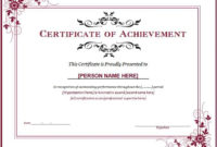 Word Achievement Award Certificate | Certificate Of Regarding Scholarship Certificate Template Word