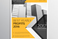 Yellow Annual Report Brochure Template Leaflet Throughout Fantastic Presentation Handout Template