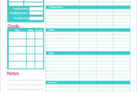 10 Sample Monthly Budget Templates | Sample Templates within Free Budget Planner Template Cute