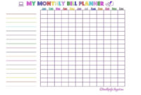 2020 Monthly Bill Planner Printable | Calendar Template in Budget Calendar Template 2020