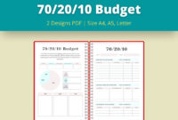 70/20/10 Budget Planner 70 20 10 Template 70 20 10 Method inside Fresh Budget Planner Template Etsy