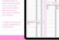 Basic Budget Planner Excel Spreadsheet Pink Monthly Budget for Fascinating Simple Budget Planner Template Uk