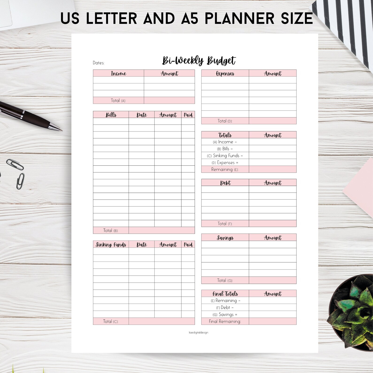 Bi-Weekly Budget Planner Budget Printable Budget Template with Best Bi Weekly Budget Planner Template