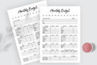 Canva Monthly Budget Planner Monthly Budget Tracker | Etsy intended for Simple Budget Planner Template Canva