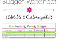 Cute Monthly Budget Printable – Free Editable Template in Stunning Blank Budget Planner Template