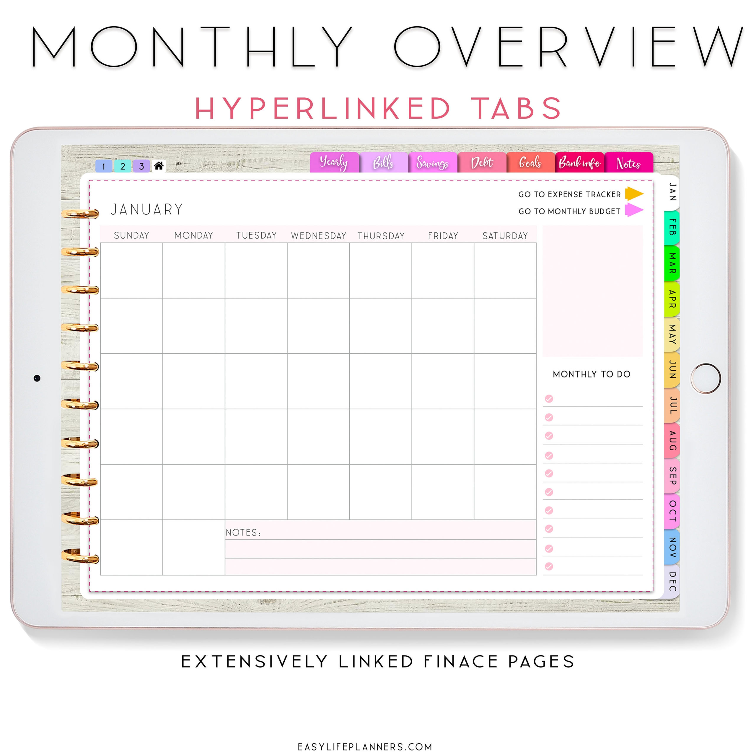Digital Planner, Goodnotes Planner, Ipad Planner pertaining to Free Budget Planner Template Ipad