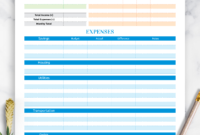 Download Printable Colored Family Budget Template Pdf in Free Budget Planner Template Simple