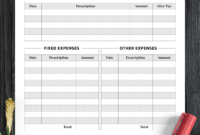 Download Printable Monthly Budget With Recap Section Pdf inside Budget Planner Weekly Template
