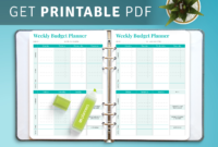Download Printable Simple Weekly Budget Template Pdf within Budget Planner Template Download