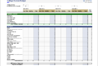 Free College Student Budget Worksheet intended for Stunning Budget Spreadsheet Template Ipad