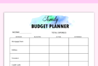 Free Monthly Budget Template Printables: Enjoy 15 with regard to Stunning Budgeting Planner Template
