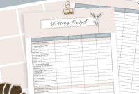 Free Printable Wedding Plannercreativethings Studio in Fantastic Wedding Budget Planner Template Free