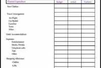 Get Our Sample Of Vacation Budget Planner Template For with Free Travel Budget Planner Template
