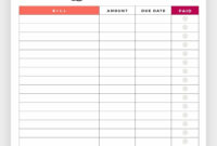 Monthly Bill Planner Template | Calendar Template Printable for Fascinating Free Online Budget Planner Template