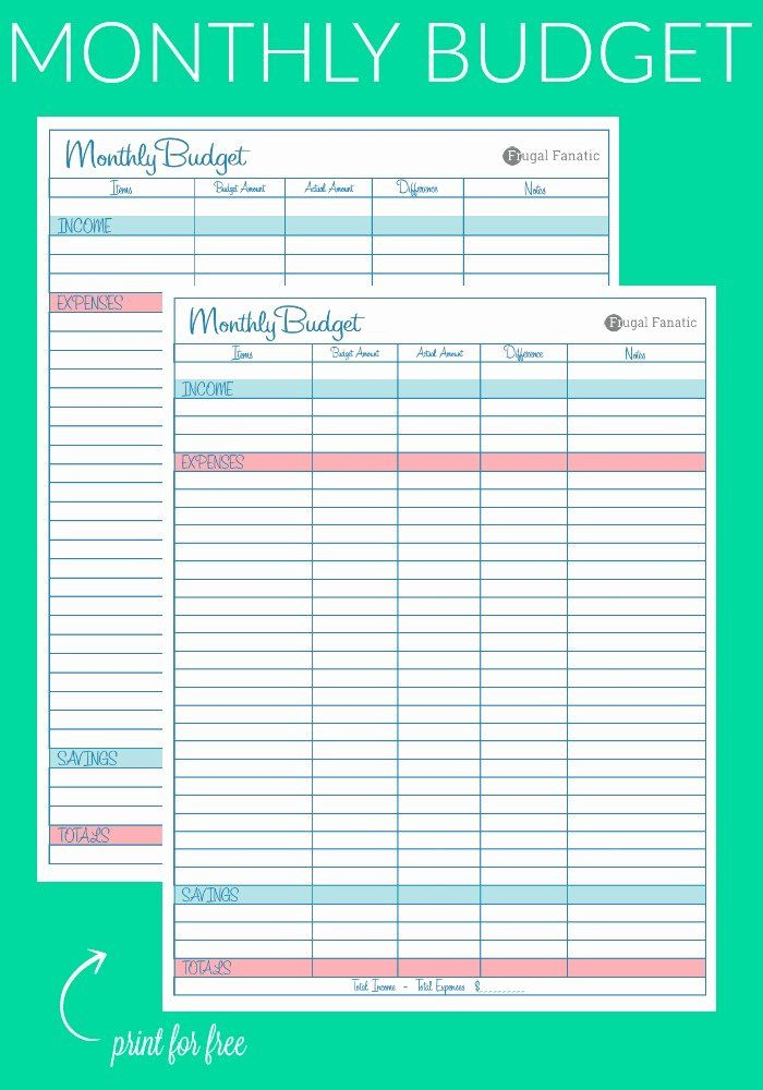 Monthly Budget Planner Template Best Of Blank Monthly Bud with regard to Best Budget Planner Free Template