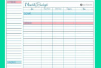 Monthly Budget Planner Template Best Of Blank Monthly Bud within Yearly Budget Planner Template Free