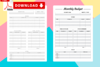Monthly Budget Planner Templates – Download Pdf with Stunning Budgeting Planner Template