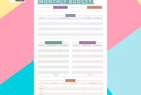 Monthly Budget Planner Templates – Download Pdf within Fresh Budget Planner Template Free Download