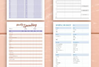 Monthly Budget Printable Template Monthly Cash Budget Bill intended for Budget Planner Template Etsy