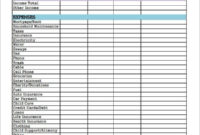 Monthly Budget Spreadsheet Excel - Project Analysis throughout New Budget Spreadsheet Monthly Template
