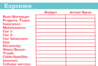 Monthly Budget Worksheet – Free Printable – Viva Veltoro within Free Printable Budget Spreadsheets