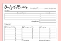 Printable Budget Planner For Weekly Fortnightly And in Simple Online Budget Planner Template