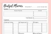 Printable Budget Planner For Weekly Fortnightly And inside Fascinating Budget Plan Printable