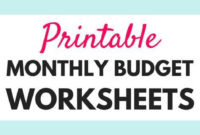 Printable Budget Planner Template: Get Your Money Under intended for Fresh Money Budget Planner Template