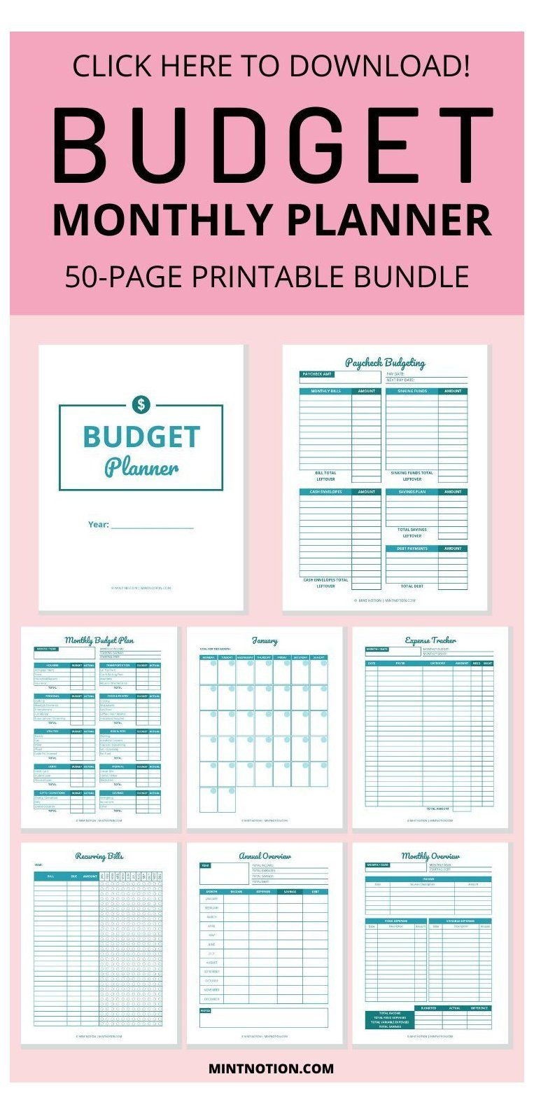 Printable Budget Planner Template: Get Your Money Under regarding Fresh Money Budget Planner Template