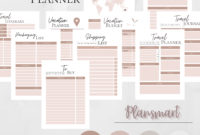 Printable Travel Planner Kit Canva Vacation Organizer | Etsy inside Budget Planner Template Canva