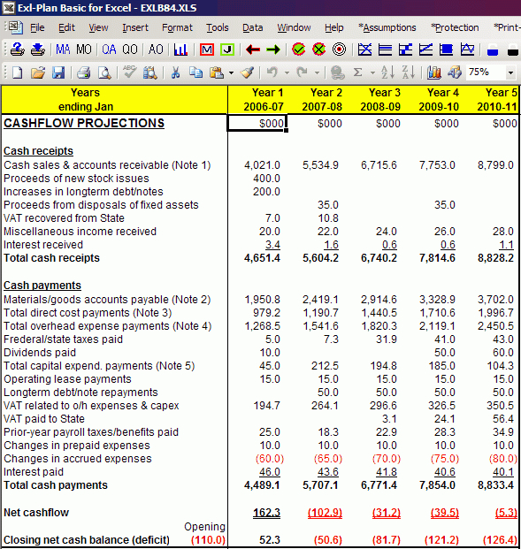 Pro Forma Cash Flow Budget Template | Investing Post pertaining to Awesome 3 Year Budget Template