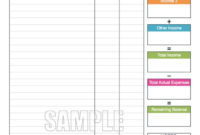 Simple Budget Planner Worksheet Fillable Personal | Etsy intended for Stunning Quick Budget Template