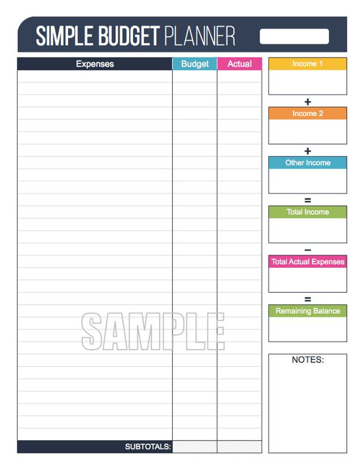 Simple Budget Planner Worksheet Fillable Personal | Etsy with regard to Budget Planning Spreadsheet Templates