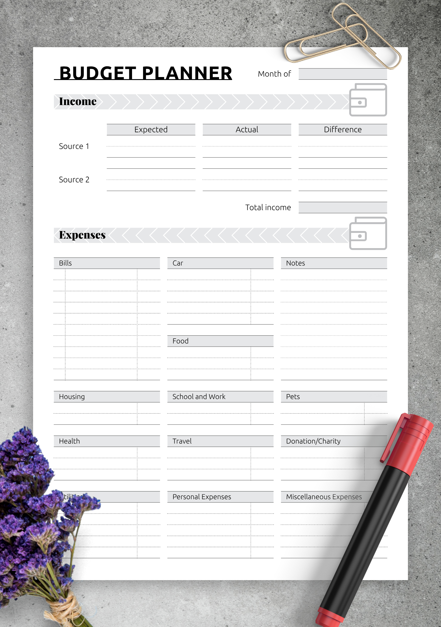 Simple Monthly Budget Template Things That Make You Love in Quick Budget Template