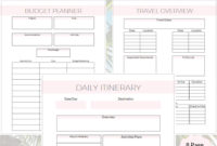 Travel Planner Vacation Planner Budget Travel Planning | Etsy with regard to Vacation Budget Planner Template