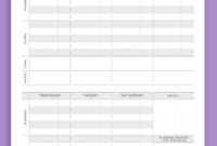 Weekly Budget Planner Printable Template Personal Budget intended for Professional Monthly Budget Planner Template Uk