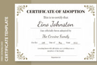 Blank Adoption Certificate Template