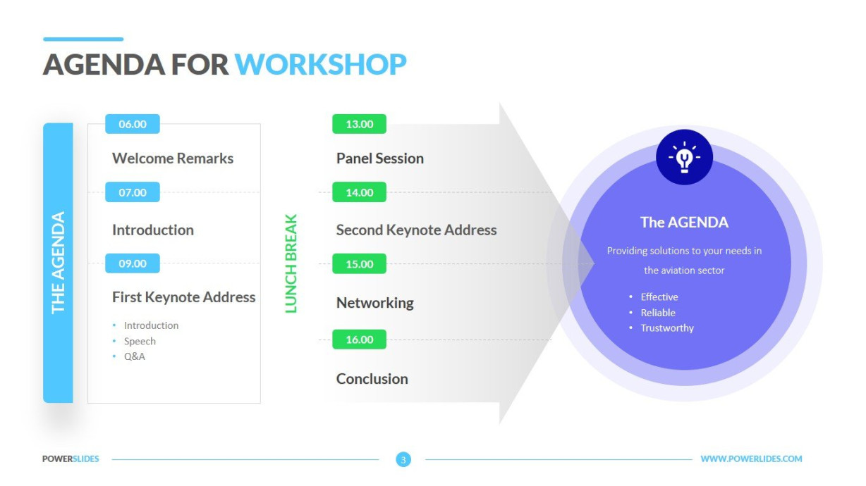 Agenda for Workshop Template  ,+ Slides  PowerSlides™