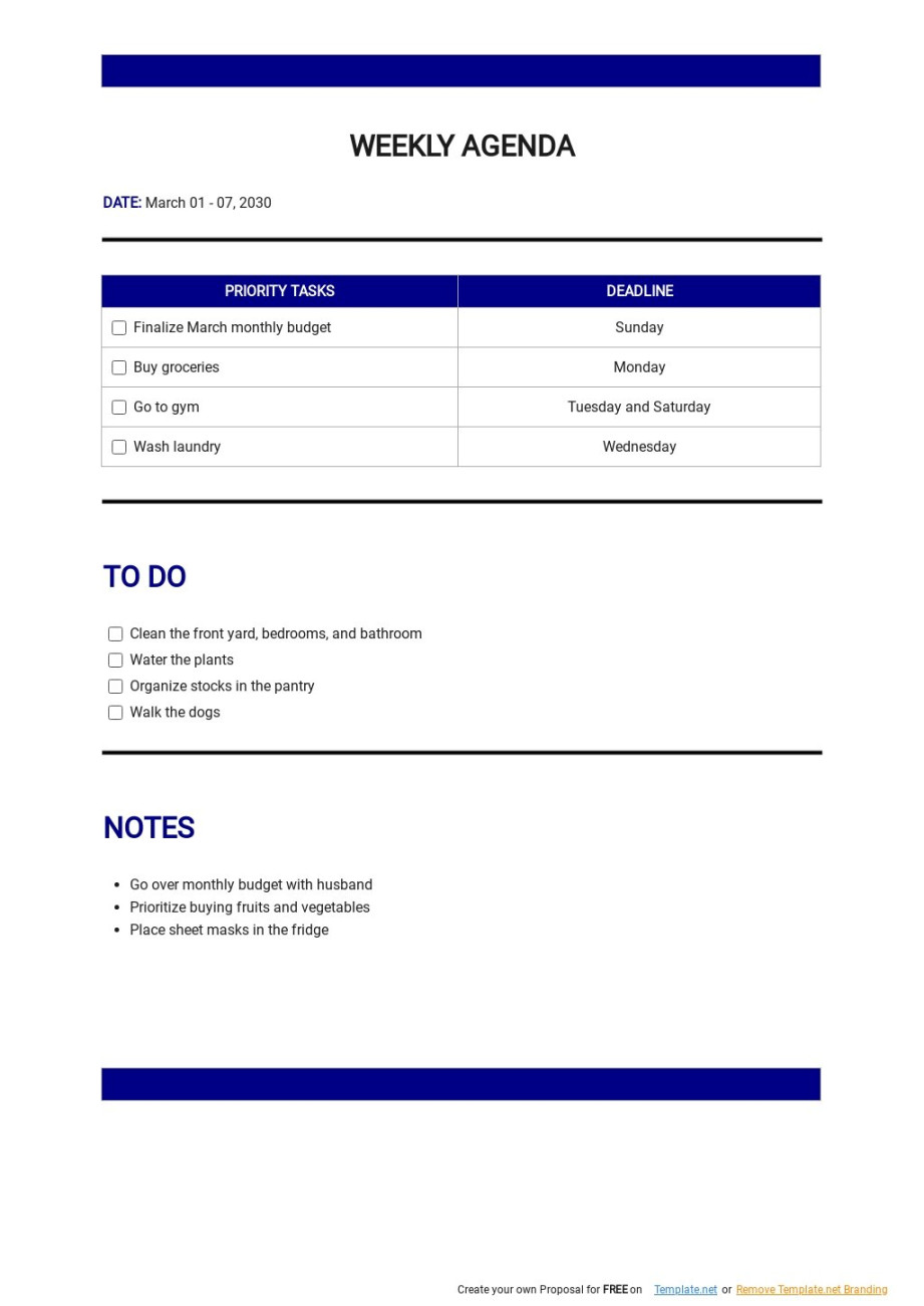 Agenda Format Templates in Word - FREE Download  Template