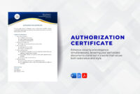 Certificate Of Authorization Template: A Formal Guide