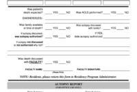 Blank Autopsy Report Form