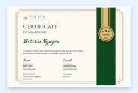 New Member Certificate Template