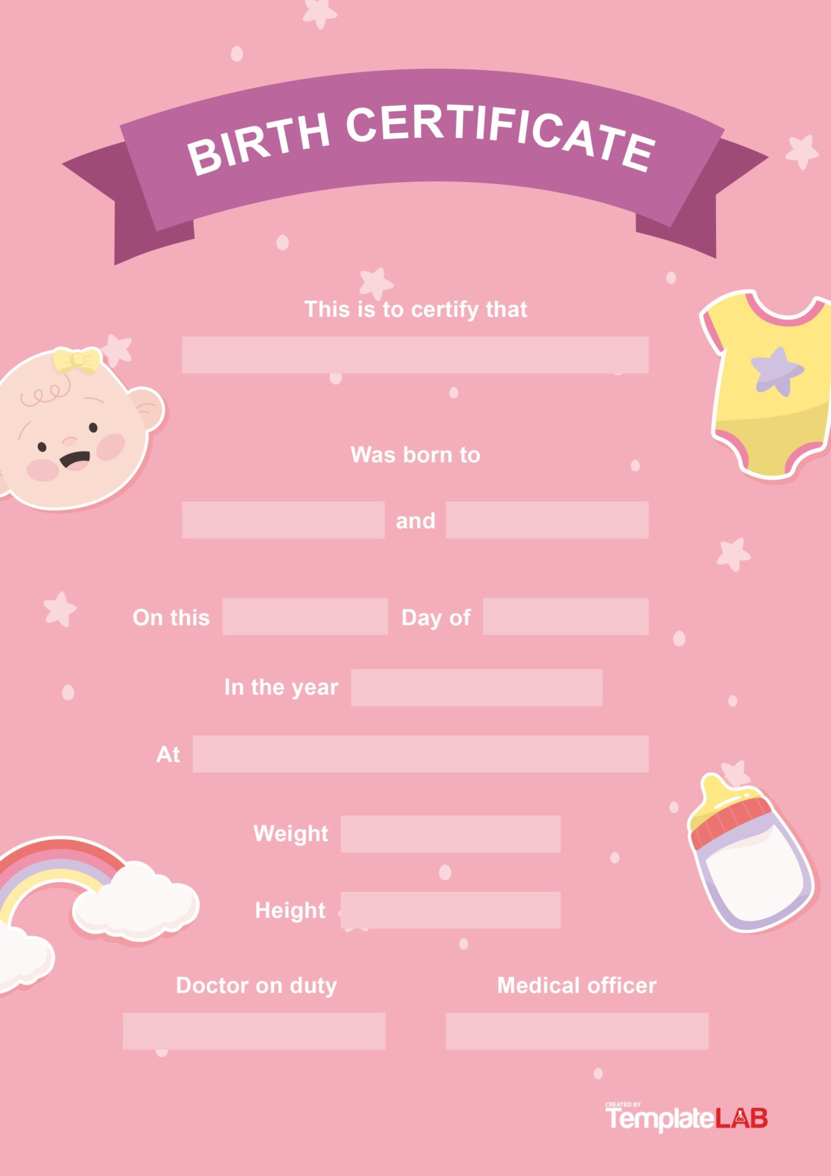 Birth Certificate Templates (Word, PPT & PDF) ᐅ TemplateLab