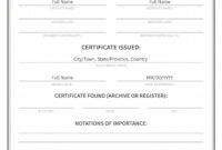 Birth Certificate Translation Template: A Formal Guide